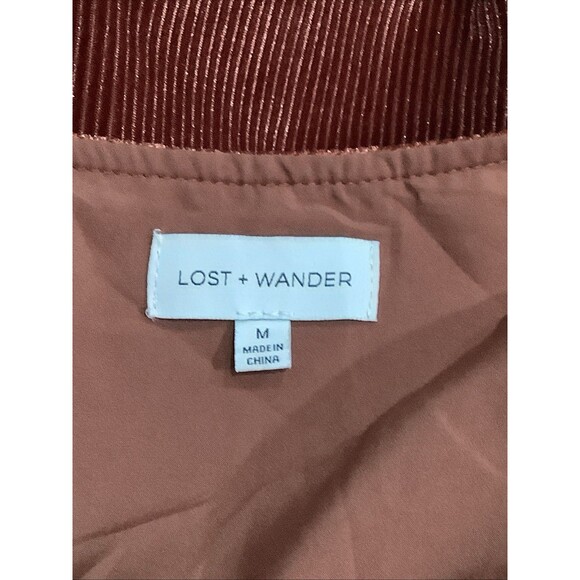 Lost + Wander Women's Long Sleeve Ms. Charmer Wrap Dress Auburn SZ M NWOT - Picture 6 of 10